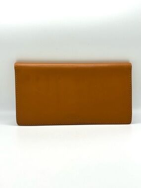 Coach Tan Leather Checkbook Wallet